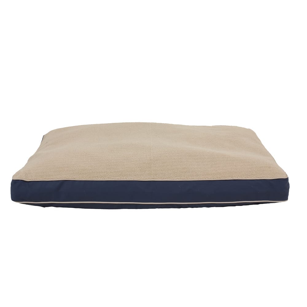 Four Season Jamison Reversible Berber Dog Bed Blue, Small (36x27x4), Memory Foam