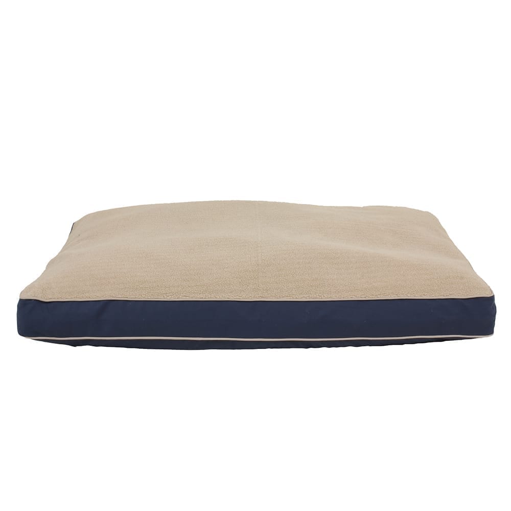 Four Season Jamison Reversible Berber Dog Bed Blue, Large (48x36x4), Memory Foam