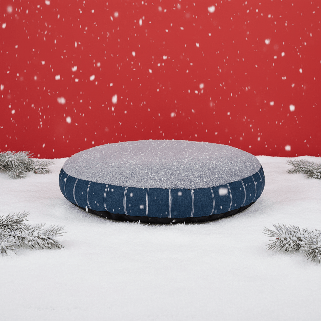 Renewed - Striped Round Pet Bed - beds, black - friday - 2025, and Carolina Pet