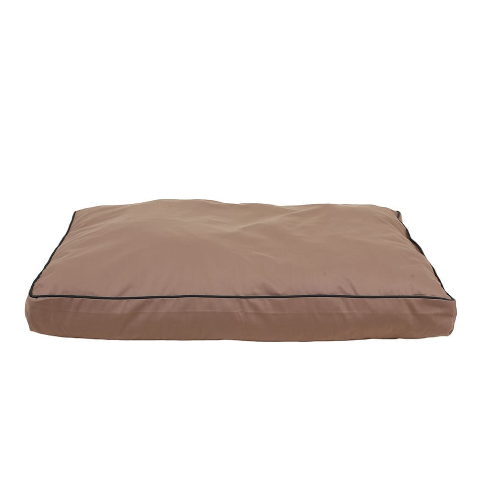 Solid Jamison Rectangle Indoor Outdoor Dog Bed Tan, Small (36x27x4)
