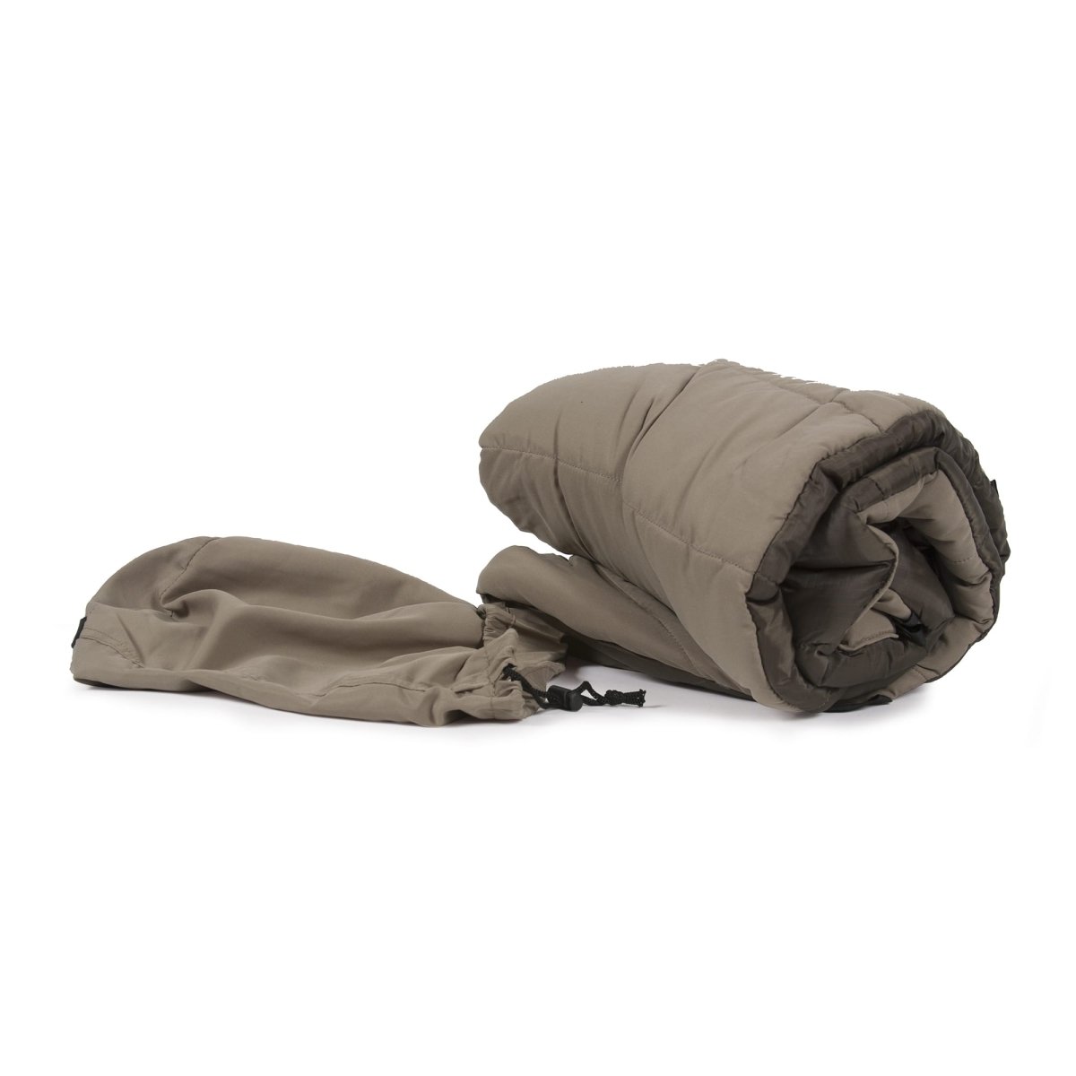 A brown water resistant dog bed for camping or traveling