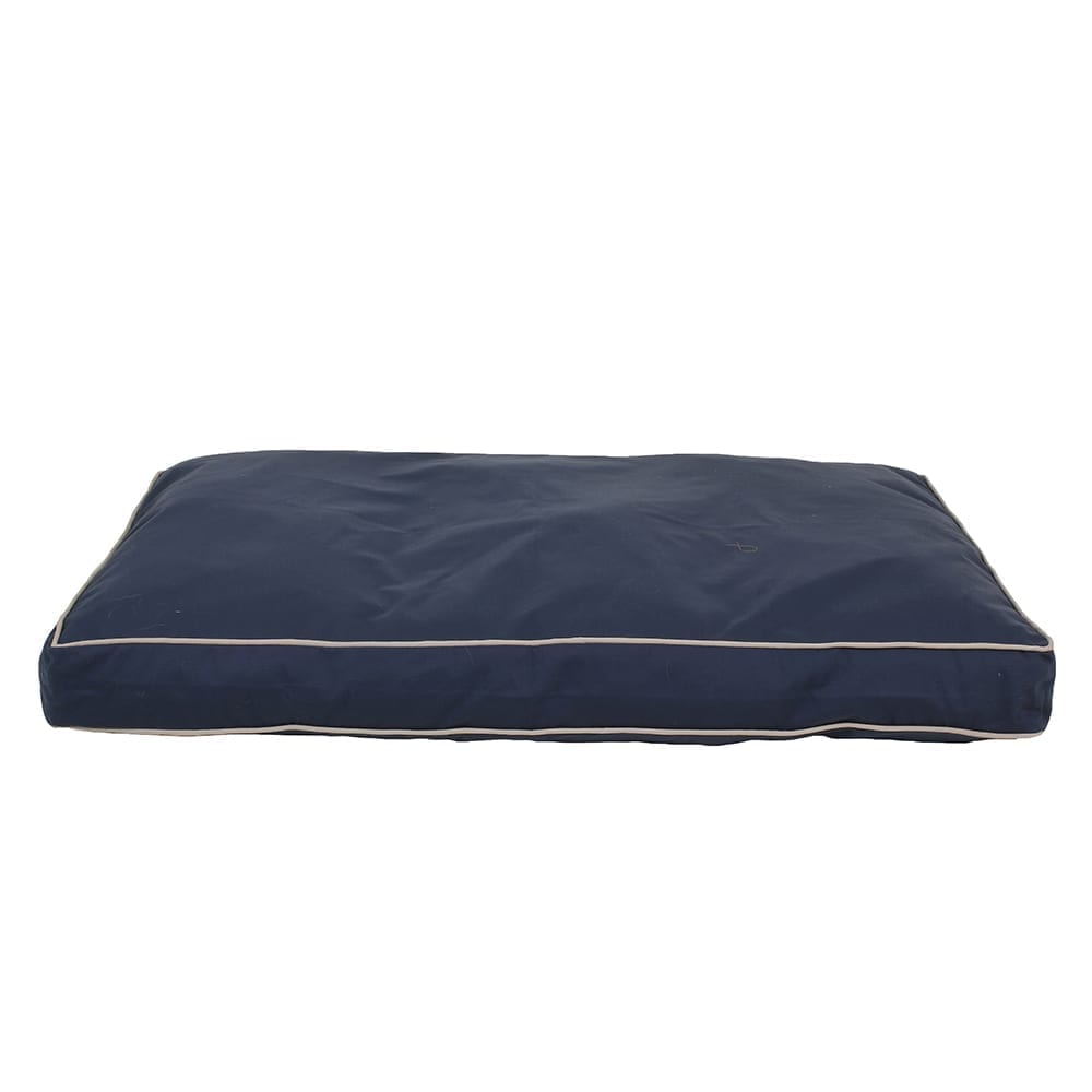 Classic Canvas Rectangle Jamison Dog Bed Blue, Medium (42x30x4), Memory Foam