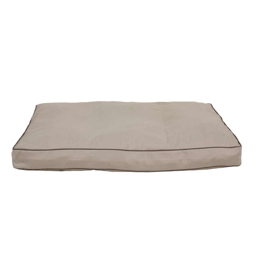Classic Canvas Rectangle Jamison Dog Bed Khaki, Medium (42x30x4), Memory Foam