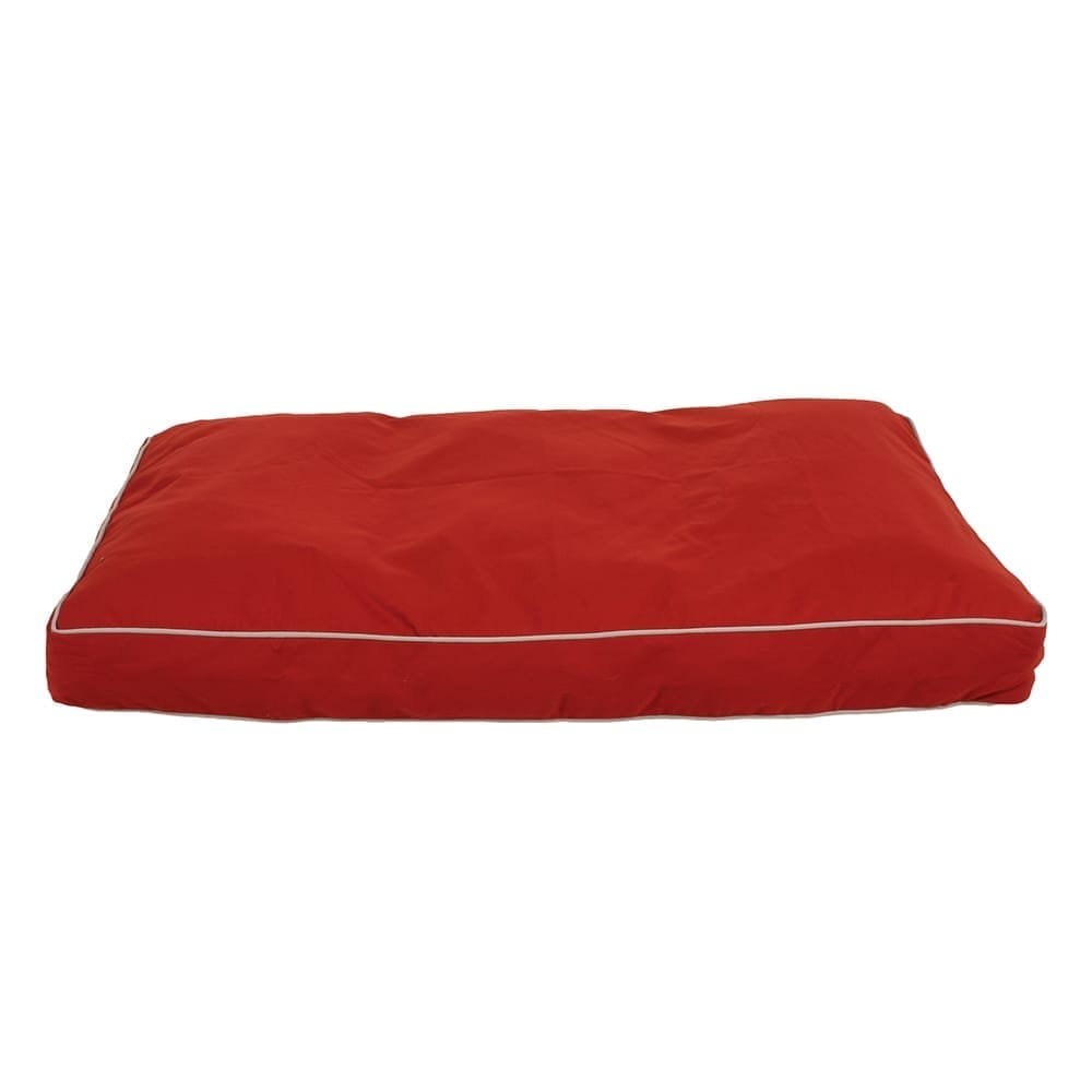 Classic Canvas Rectangle Jamison Dog Bed Barn Red, Medium (42x30x4), Memory Foam