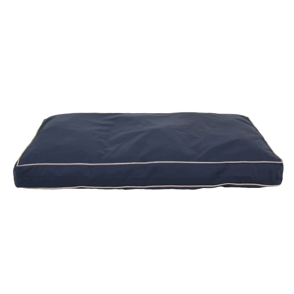 Classic Canvas Rectangle Jamison Dog Bed Blue, Small (36x27x4), Memory Foam