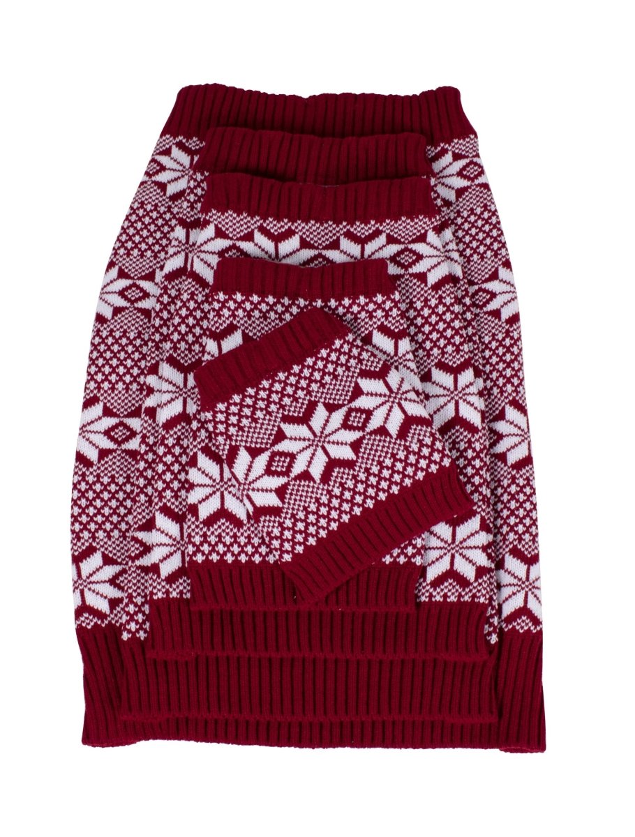 Fair Isle Pet Sweater Stack