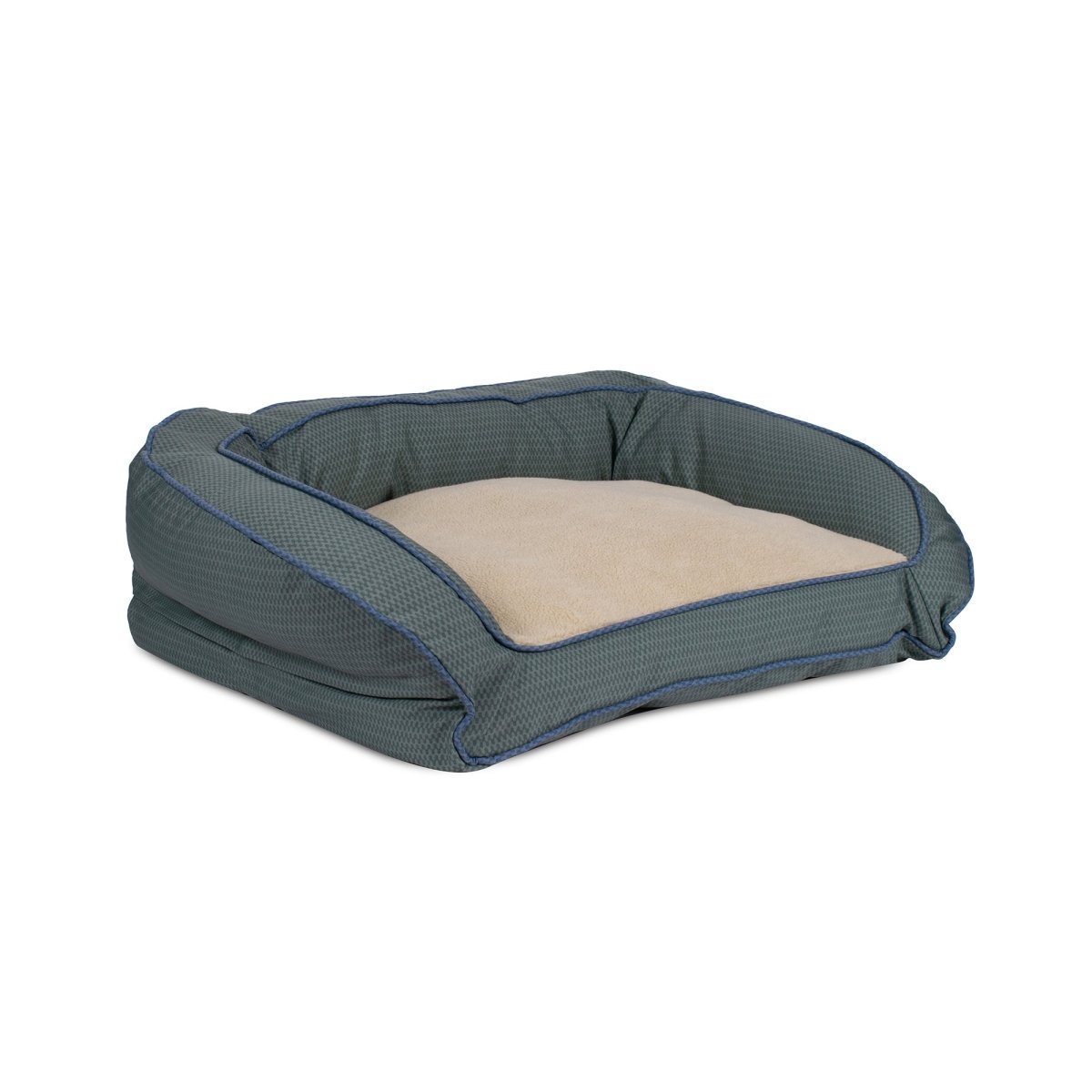 GreenDog Bolster Bed - Checkered Wave - beds, Carolina Pet, and GreenDog