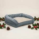 GreenDog Bolster Bed - Checkered Wave - beds, black - friday - 2025, and Carolina Pet