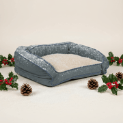GreenDog Bolster Bed - Checkered Wave - beds, black - friday - 2025, and Carolina Pet