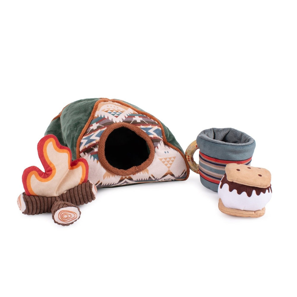 Pendleton Camp Discovery Tent Set Dog Plush Toy