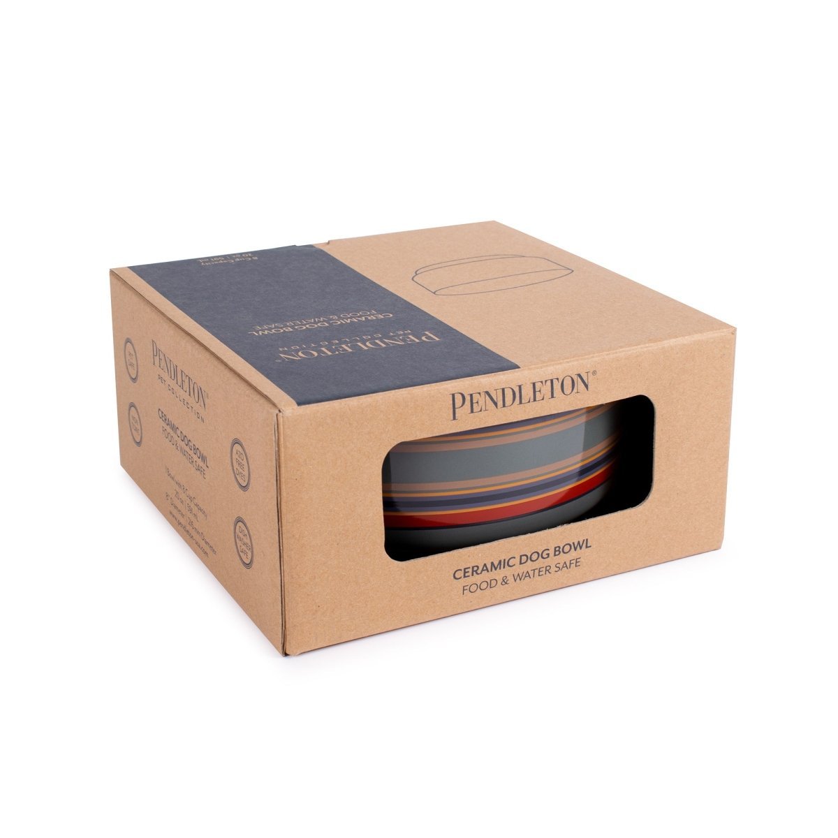 Pendleton Ceramic Food & Water Dog Bowl - Bowls, New, and pendleton