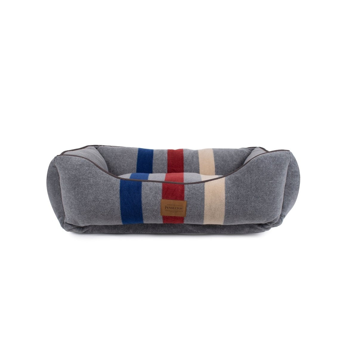 Pendleton Cabin Stripe Grey Kuddler Fleece Dog Bed Medium