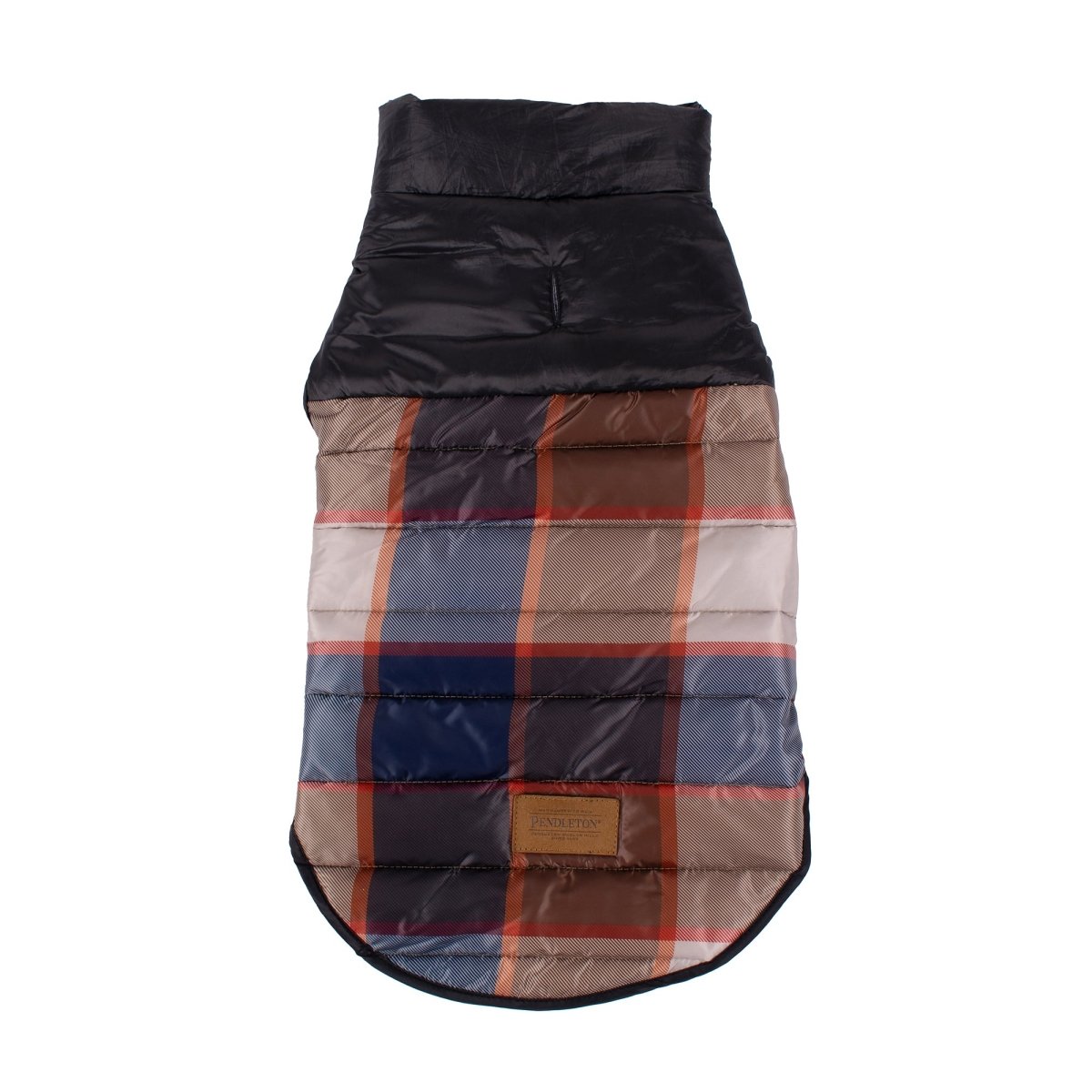 Pendleton Mountain Plaid Puffer Dog Coat 17”L