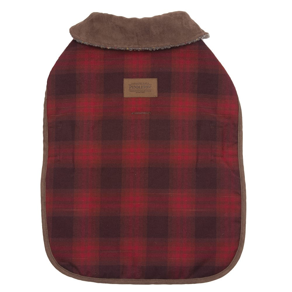 Pendleton Red Ombre Plaid Dog Coat Small