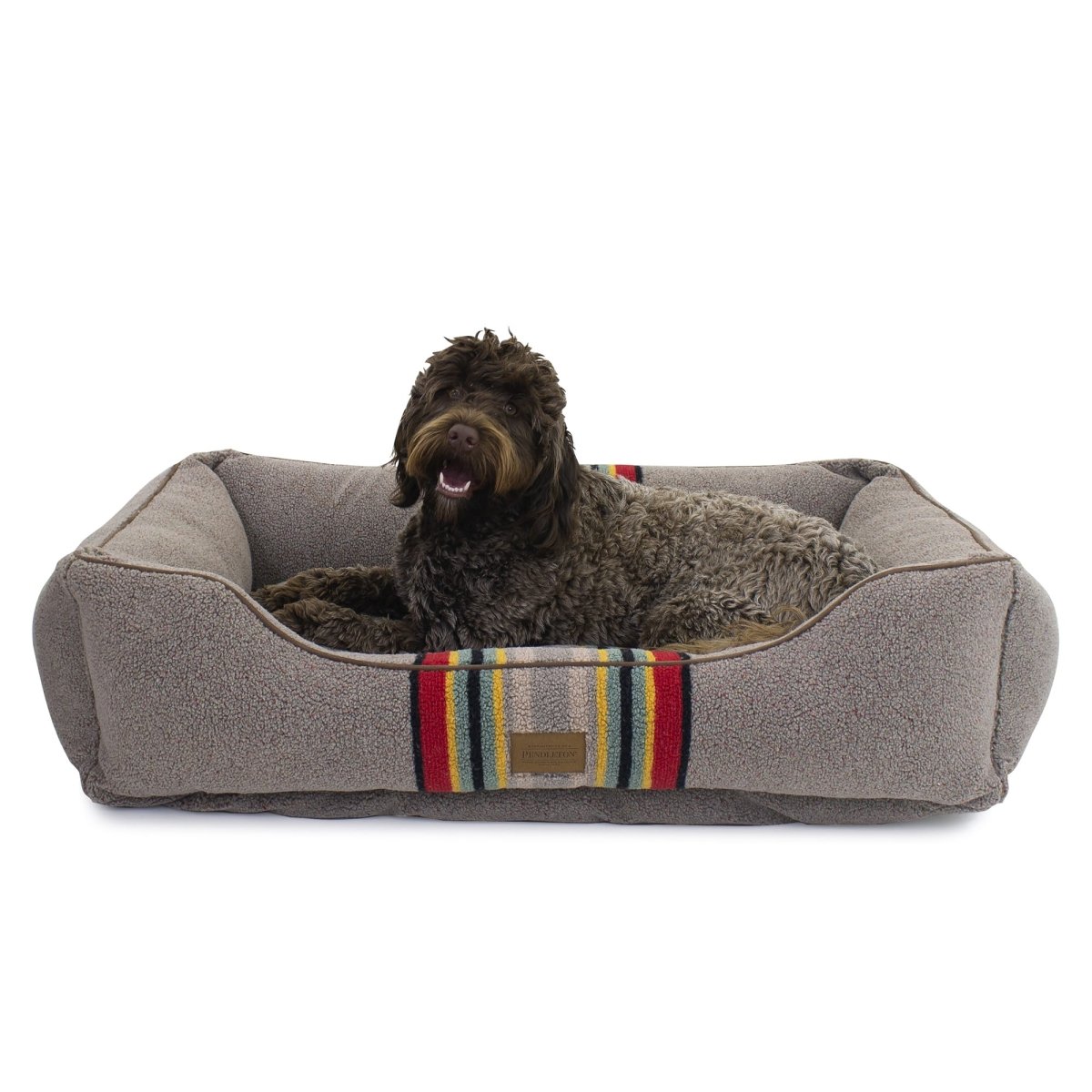 Pendleton Vintage Camp Umber Kuddler Berber Dog Bed X-Large, Complete Bed