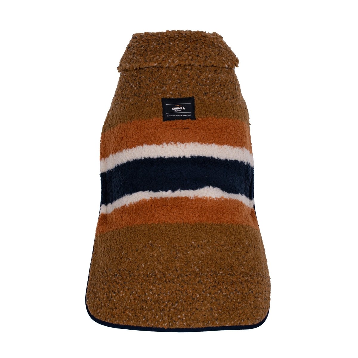 Shinola Brand Stripe Berber Dog Coat Rust 2X-Large