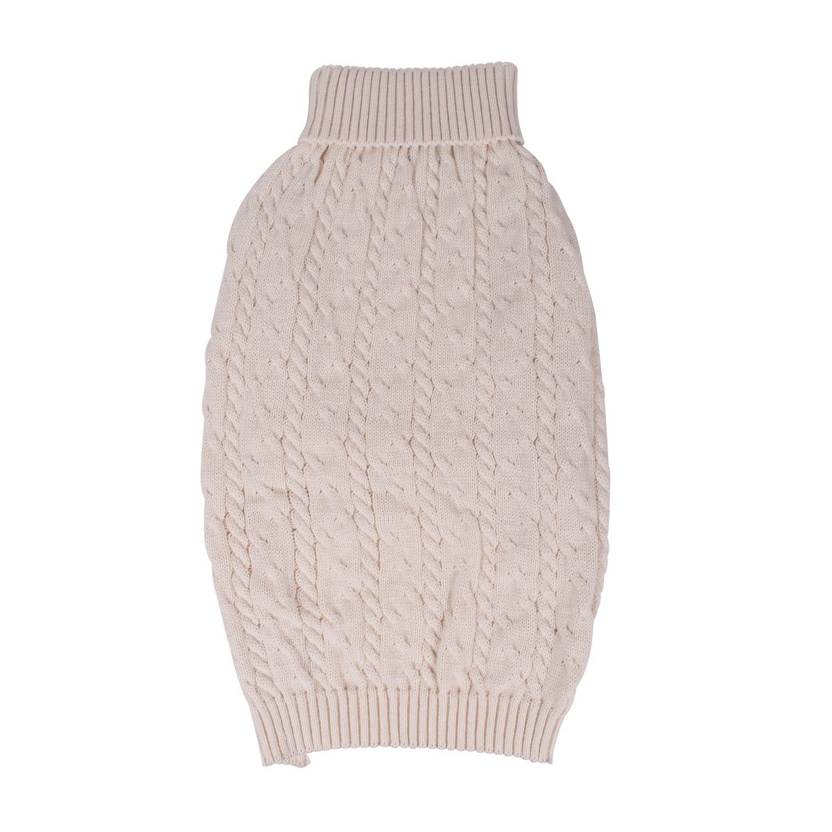 Shinola Cable Knit Pet Sweater Ivory 2X-Large