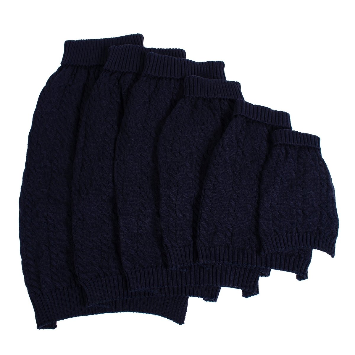 Shinola Cable Sweater Navy_Stack