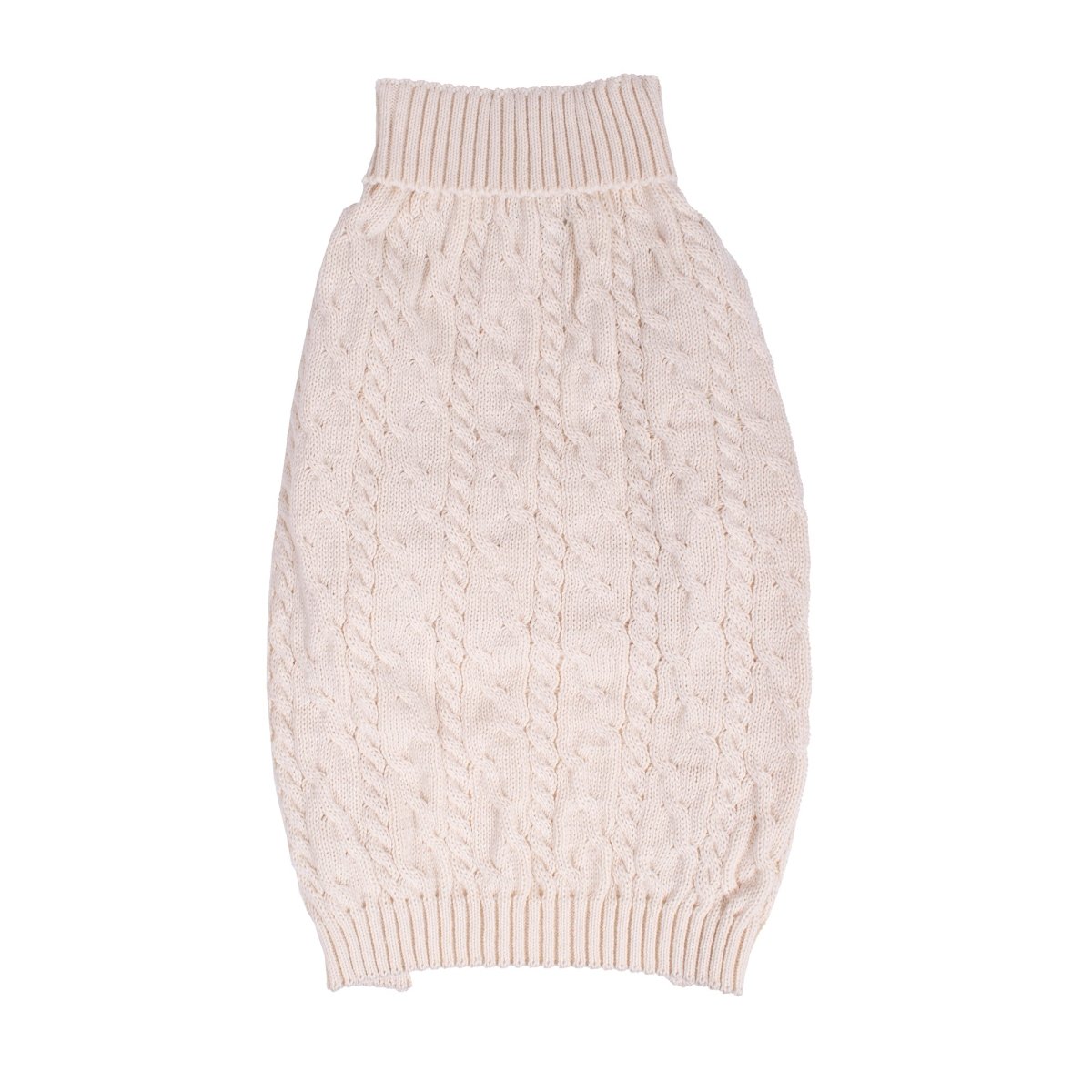 Shinola Cable Knit Pet Sweater Ivory X-Large