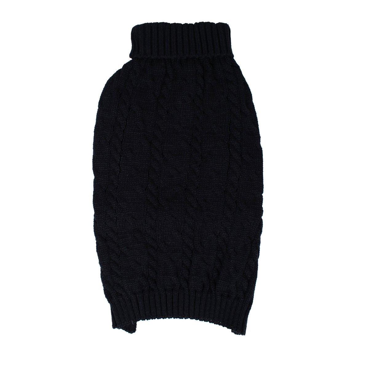 Shinola Cable Knit Pet Sweater Black Large