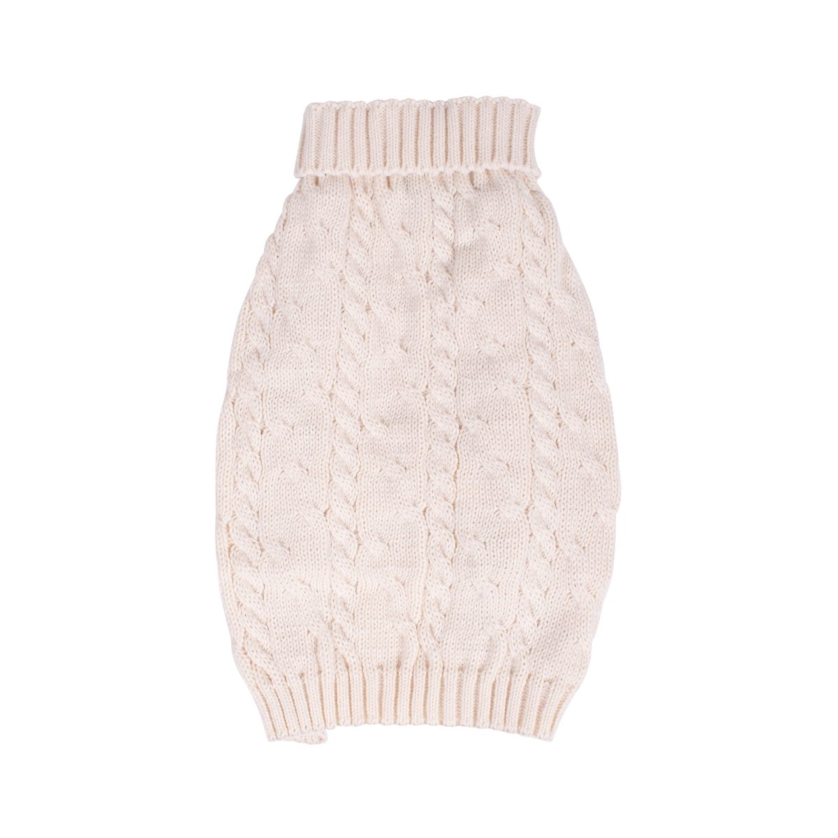 Shinola Cable Knit Pet Sweater Ivory Medium