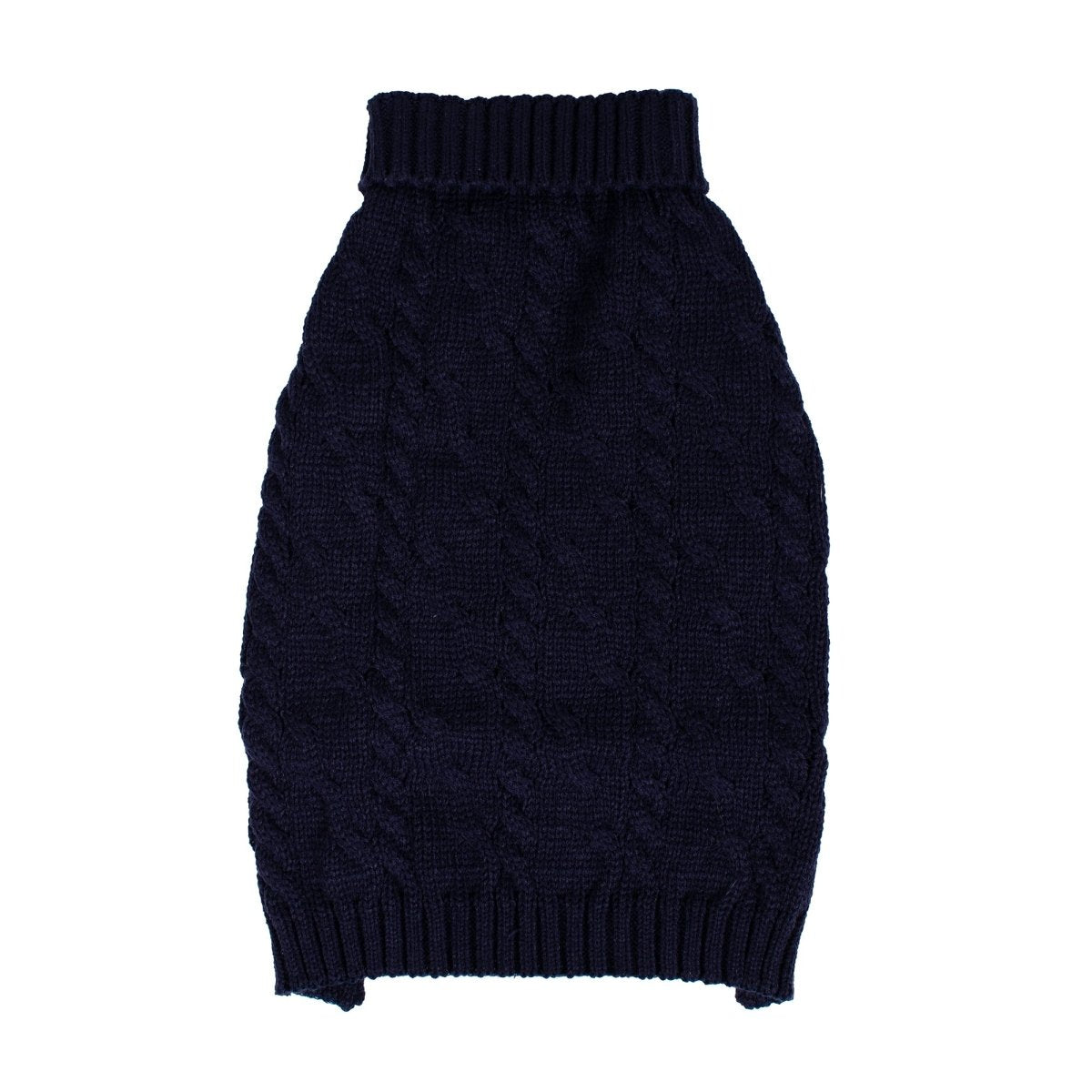 Shinola Cable Knit Pet Sweater Navy Medium