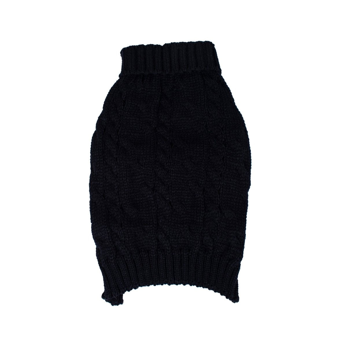 Shinola Cable Knit Pet Sweater Black Small