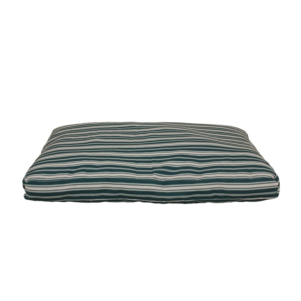 Striped Jamison Indoor Outdoor Dog Bed Green, Medium (44x35x4)