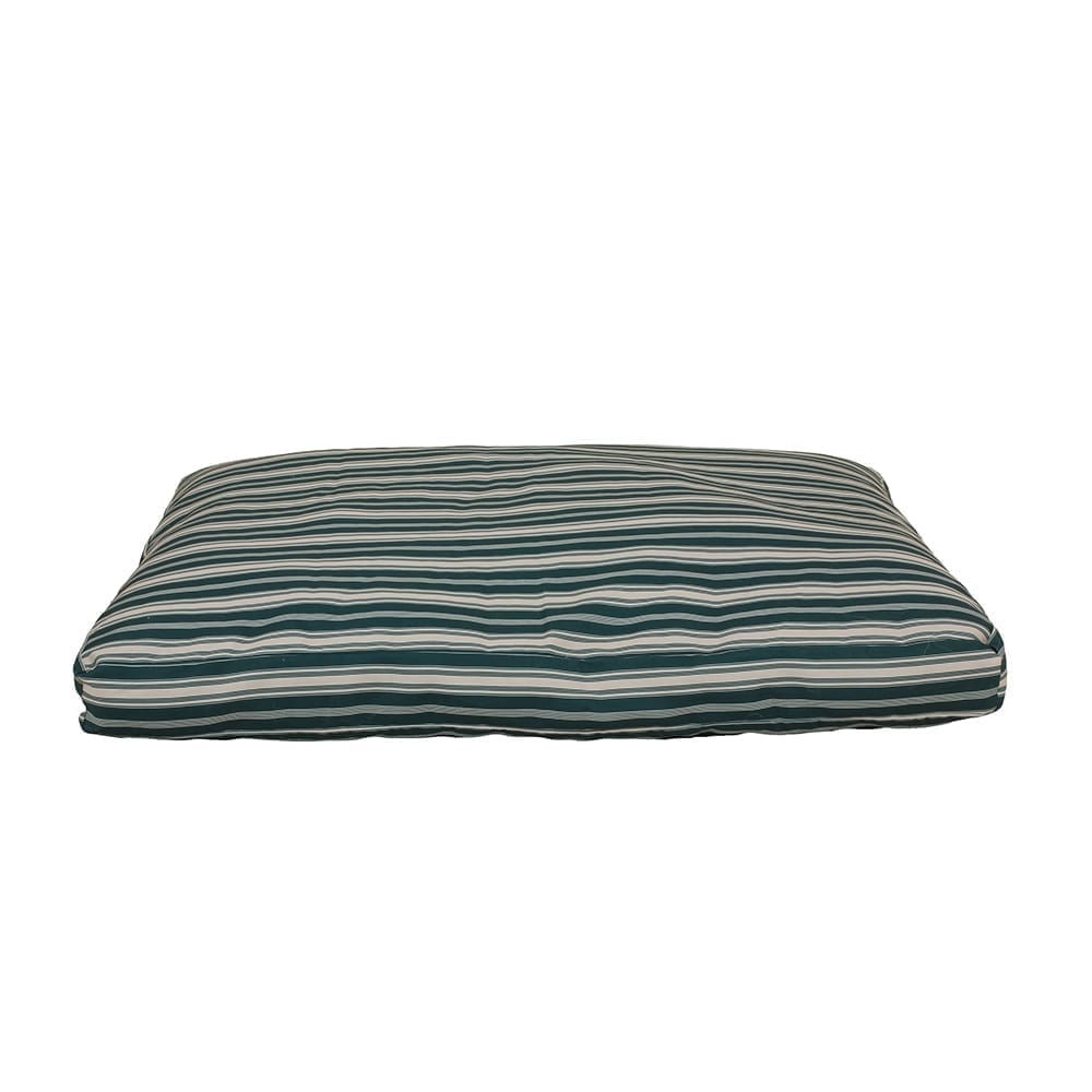 Striped Jamison Indoor Outdoor Dog Bed Green, Small (36x27x4)