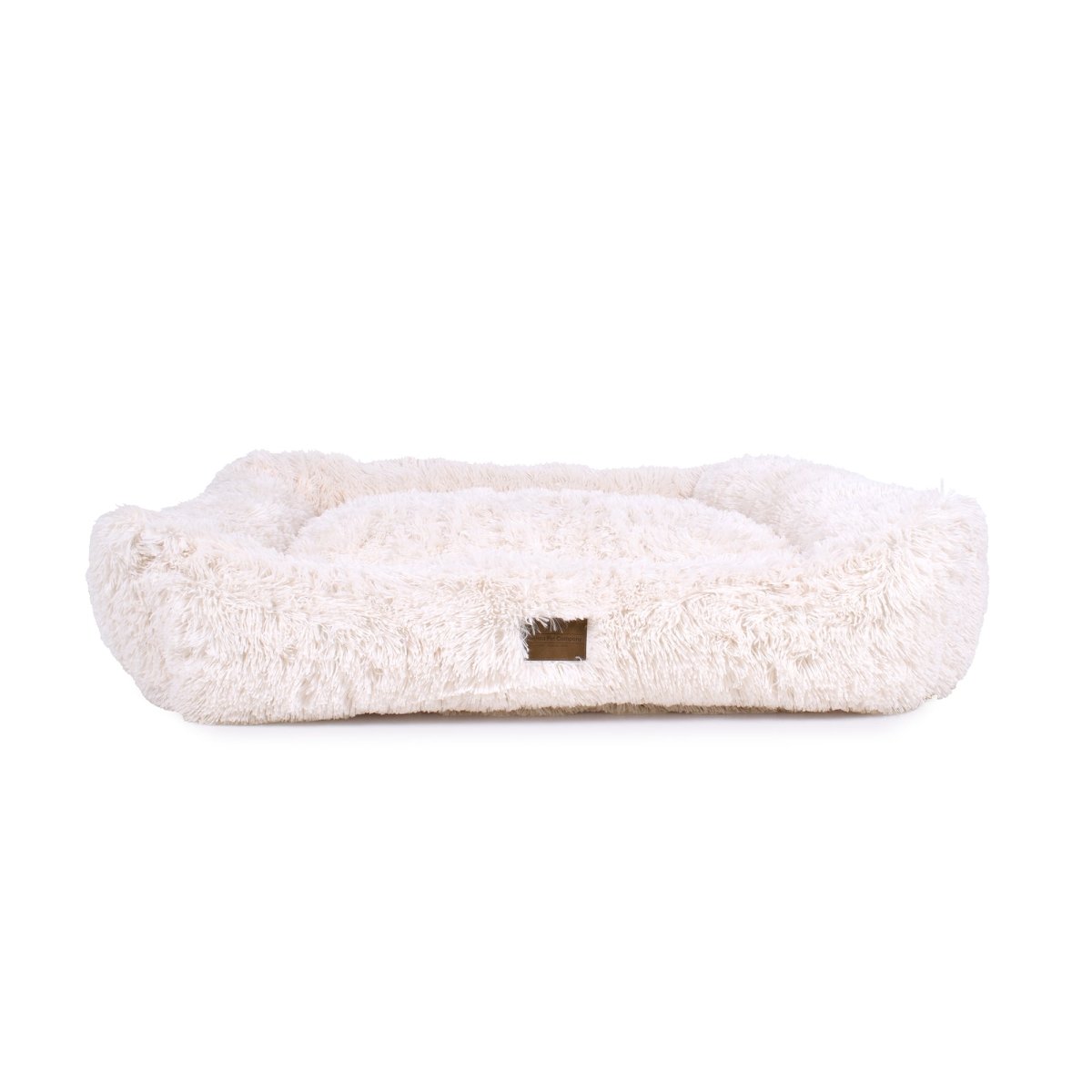 Teddy Bear Faux Fur Kuddler Dog Bed White, X-Large