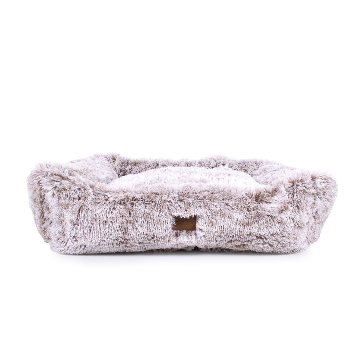 Teddy Bear Faux Fur Kuddler Dog Bed Brown, Large