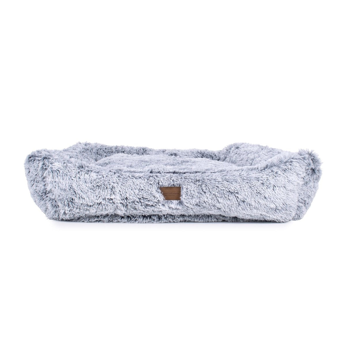 Teddy Bear Faux Fur Kuddler Dog Bed Gray, X-Large